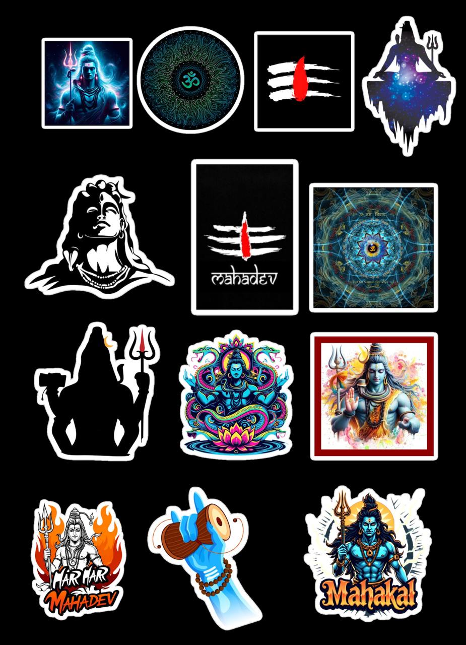 Lord Shiva Sticker Nepal | High Quality | Water Proof – Sticker Hub Nepal